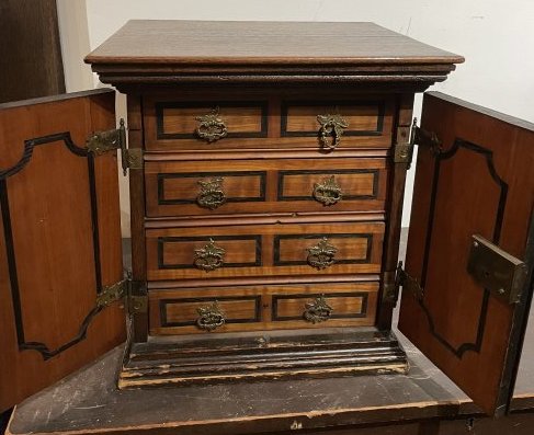 Miniature wood cabinet, c1900 (1 of 6)