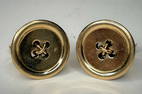 14k button cufflinks, 5.6 dwts.