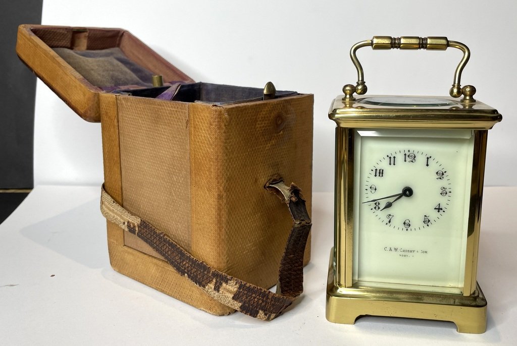 CAW Crosby & Sons brass cased carriage clock (1 of 15)