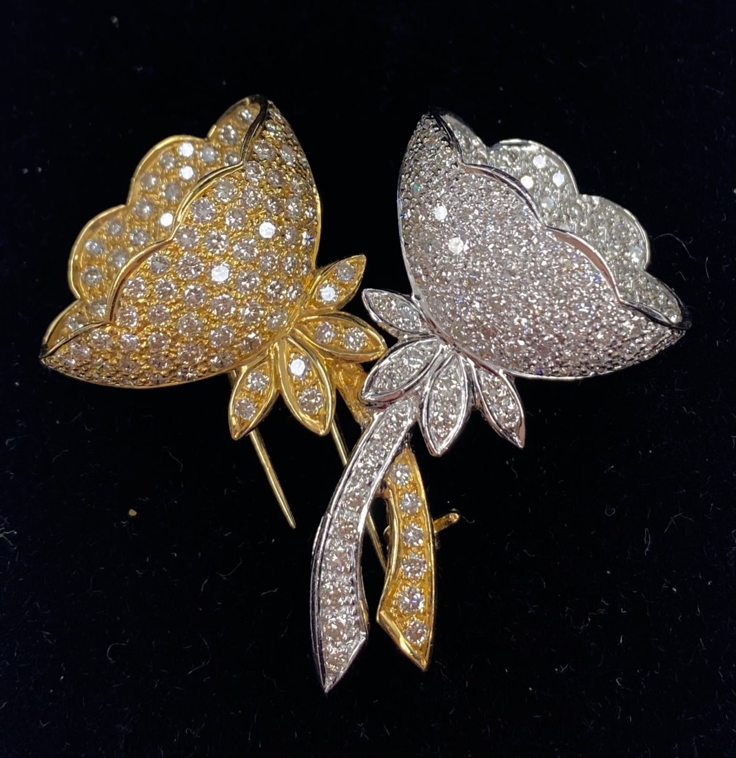 Magnificent Mecan Elde 18k French diamond clip (1 of 8)