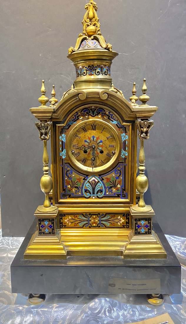 Magnificent Cloisonne clock, late 19th century (1 of 13)