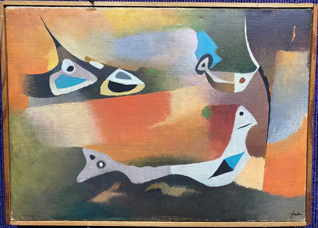 Painting by Hans Jaenisch, Parkwinkel, d1955 (1 of 4)