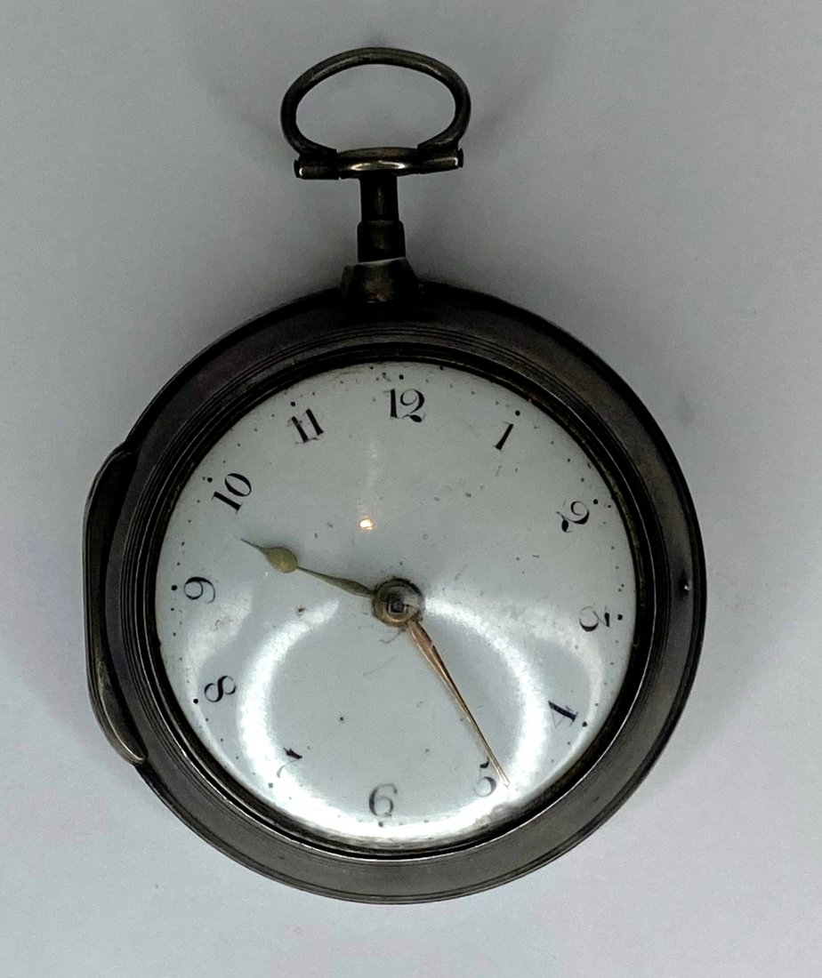 18th century pear silver pocket watch (1 of 10)