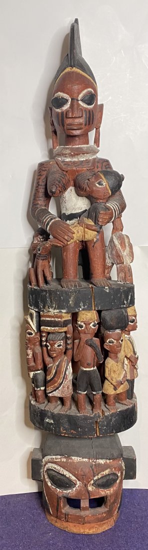Yoruba Epa painted wood helmet mask (Nigeria) (1 of 11)