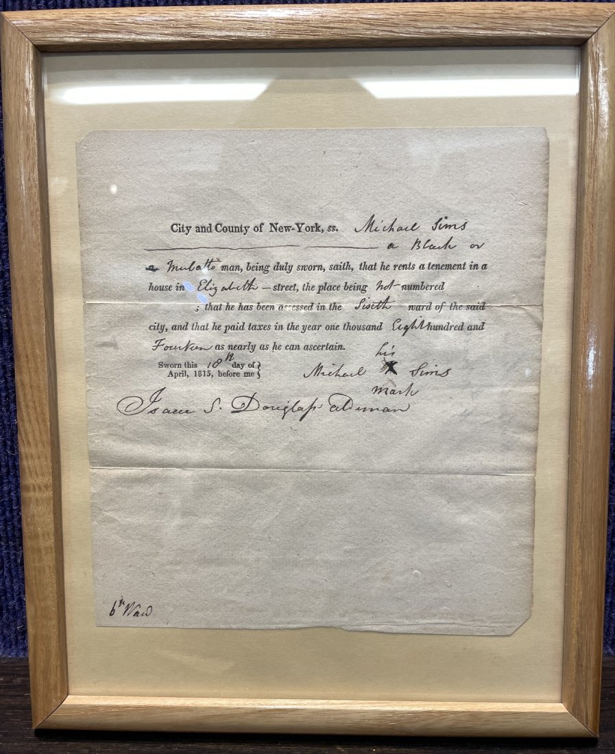 1815 African American tax record (1 of 5)