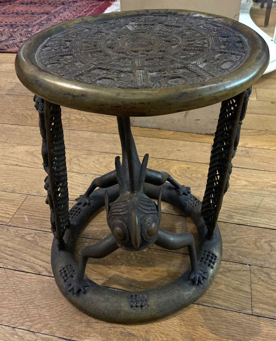 Brass tribal stool, possibly Tikar (Cameroon) (1 of 7)