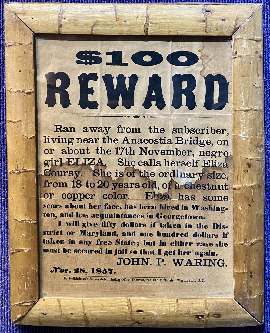 1857 Maryland Fugitive Slave reward poster (1 of 5)