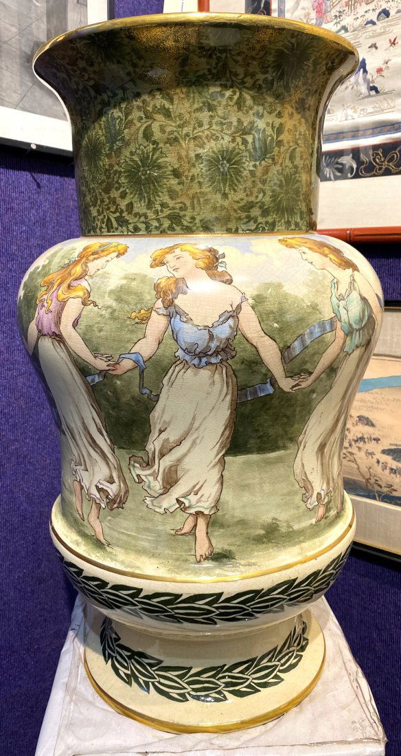 Royal Doulton floor vase with dancers, c1902 (1 of 12)