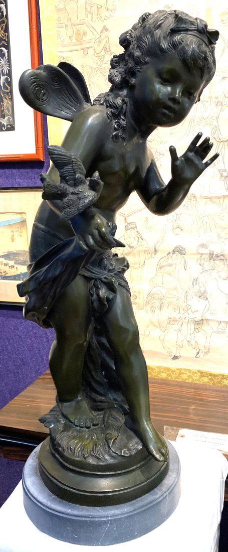 Bronze statue after Auguste Moreau, Young Psyche (1 of 8)