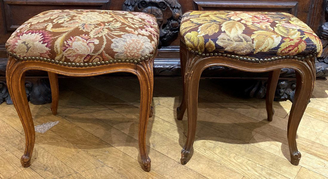 Two Louis needlepoint stools (1 of 5)