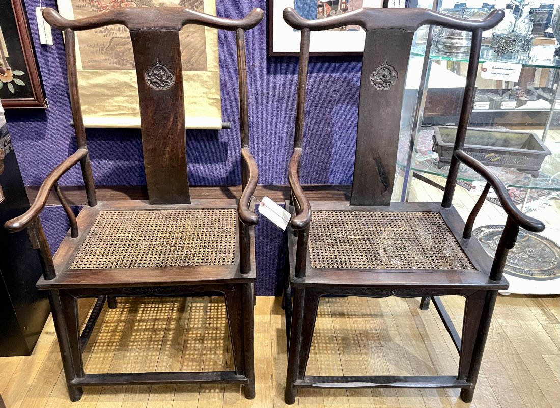 Pair of Chinese yoke-back chairs (1 of 5)