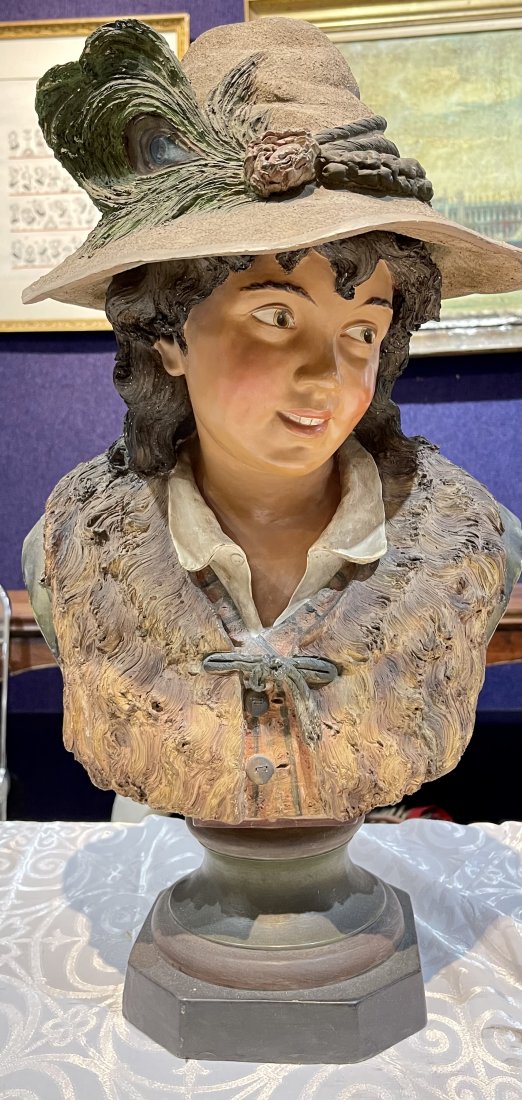 Ceramic bust of Austrian boy, c.1900 (1 of 7)