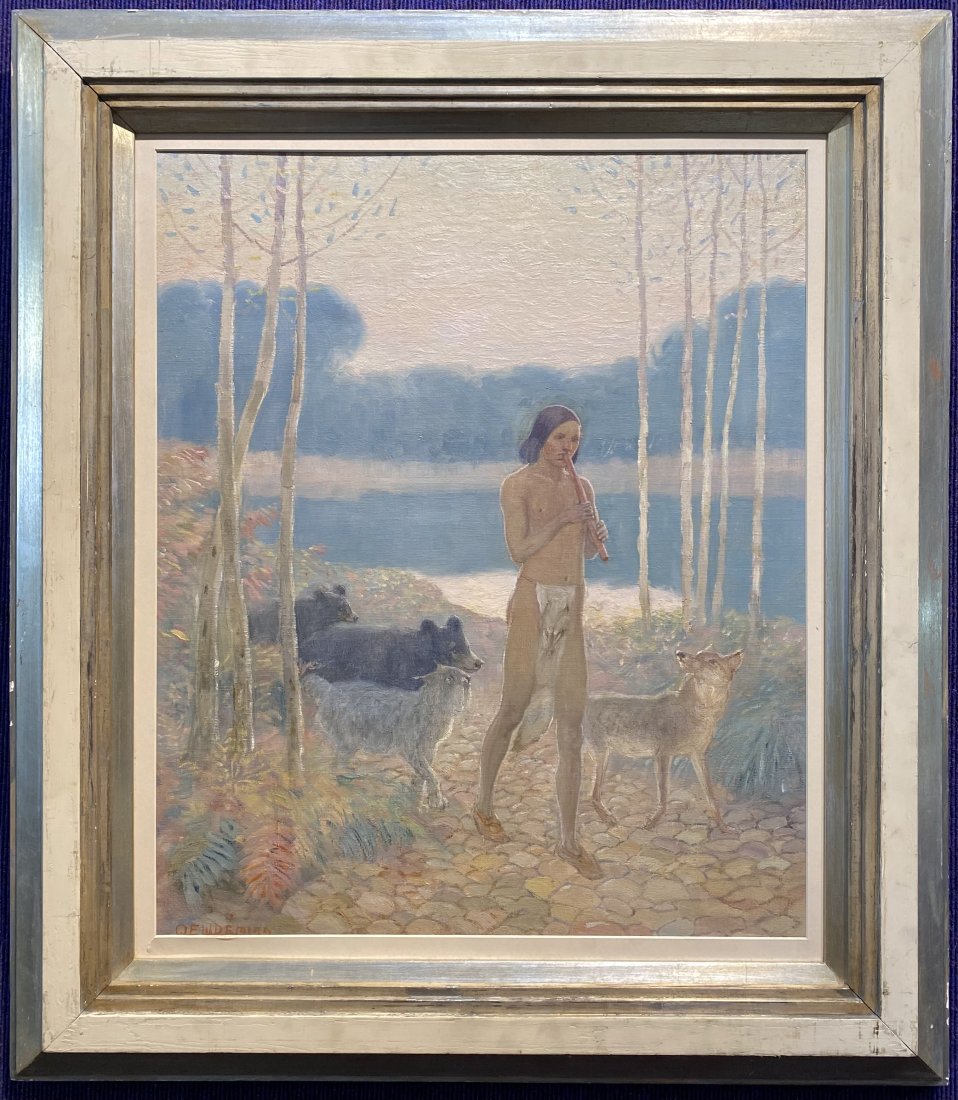 Painting by Edwin Willard Deming, Flute Player,c1925 (1 of 10)