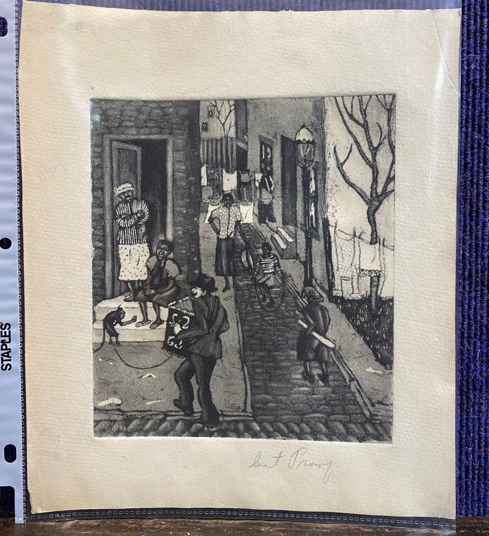 Aquatint by Stella Drabkin, Spring Song, c1934 (1 of 5)