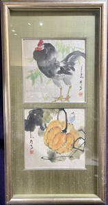 Two Chinese watercolors by Wang Ming Fong