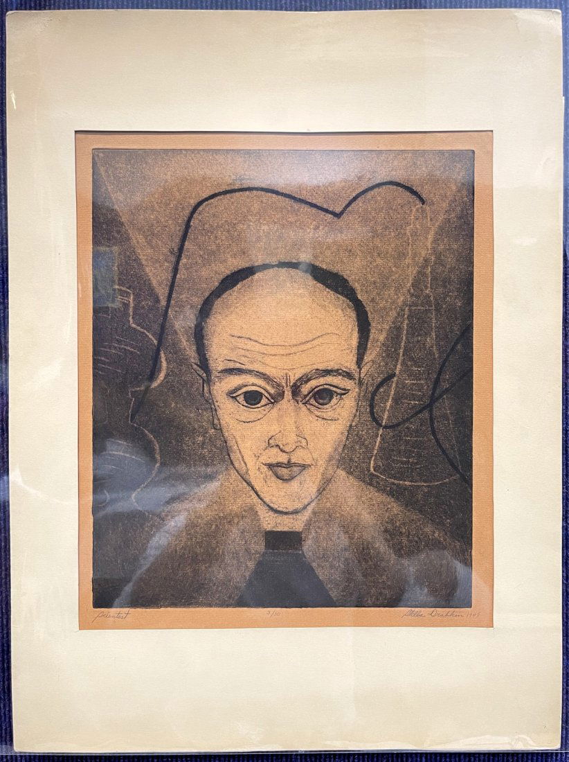 Monotype print by Stella Drabkin, Scientist, d1948 (1 of 7)
