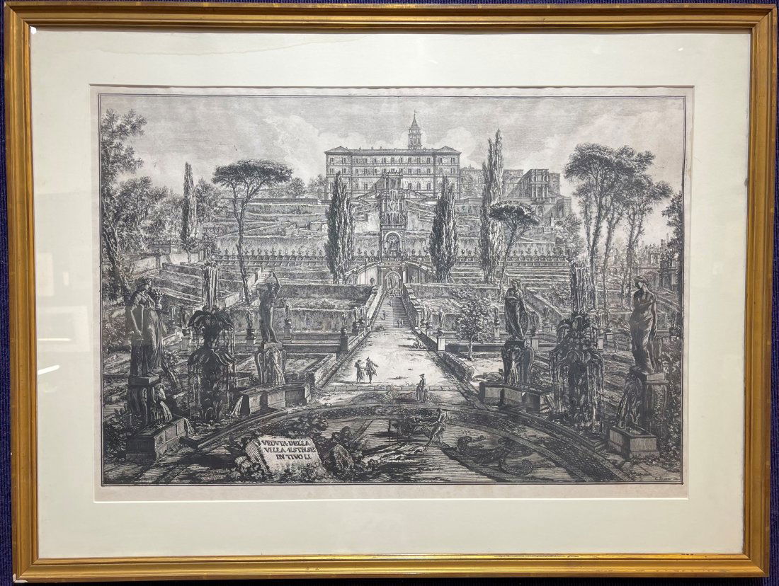 19thc engrav by Giovanni Piranesi, Tivoli Estate (1 of 6)