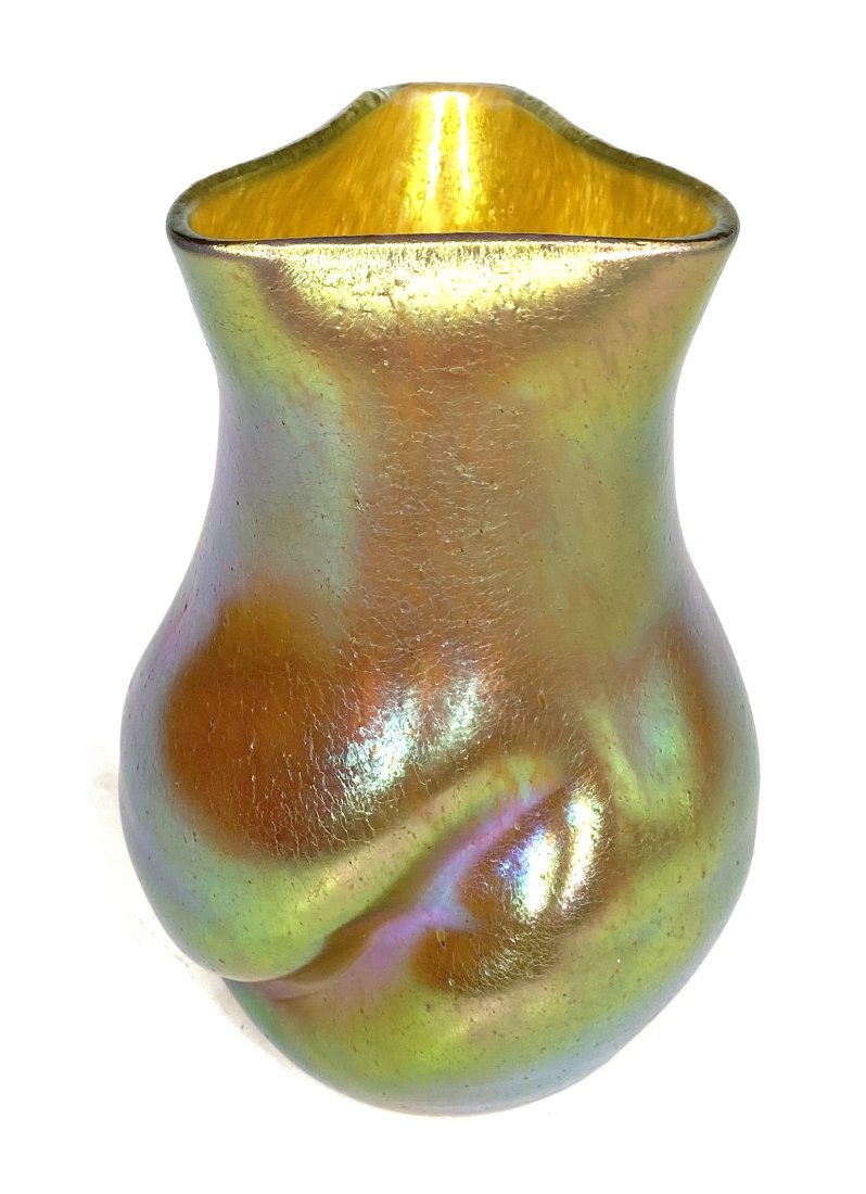 Loetz Candia Silberius art glass vase, c1910 (1 of 9)