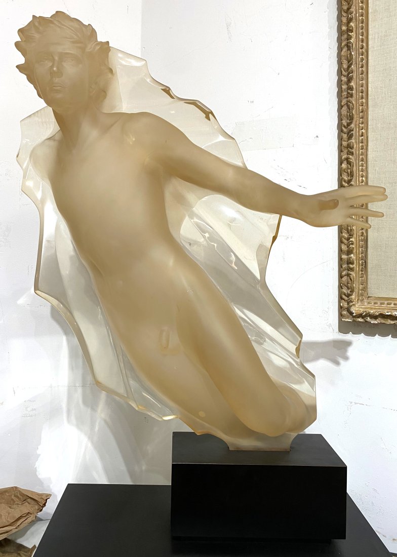 Acrylic sculpture by Frederick E. Hart, male, d1984 (1 of 6)