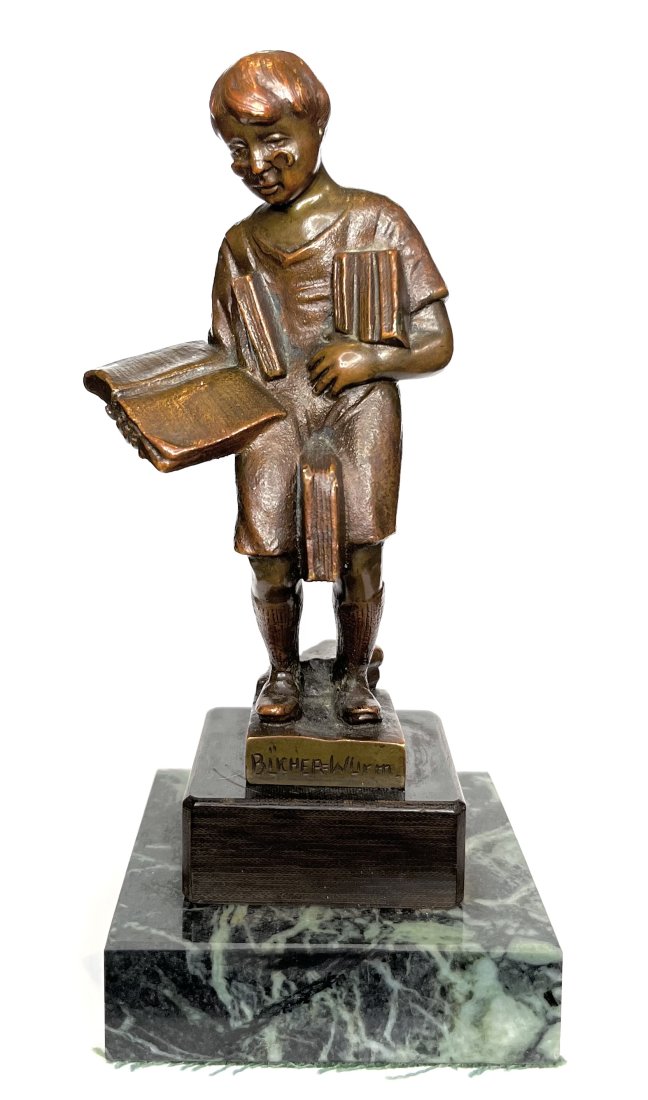 Germany bronze, possibly by Ernst Beck, Bucher-Wurm (1 of 8)