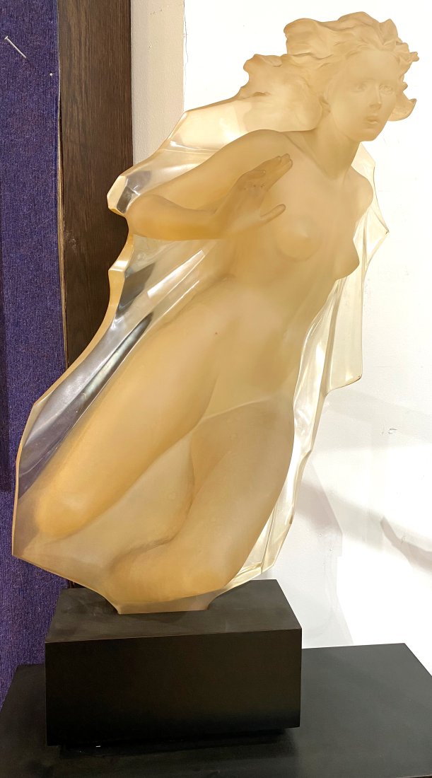 Acrylic sculpture by Frederick E. Hart, female, d1984 (1 of 4)
