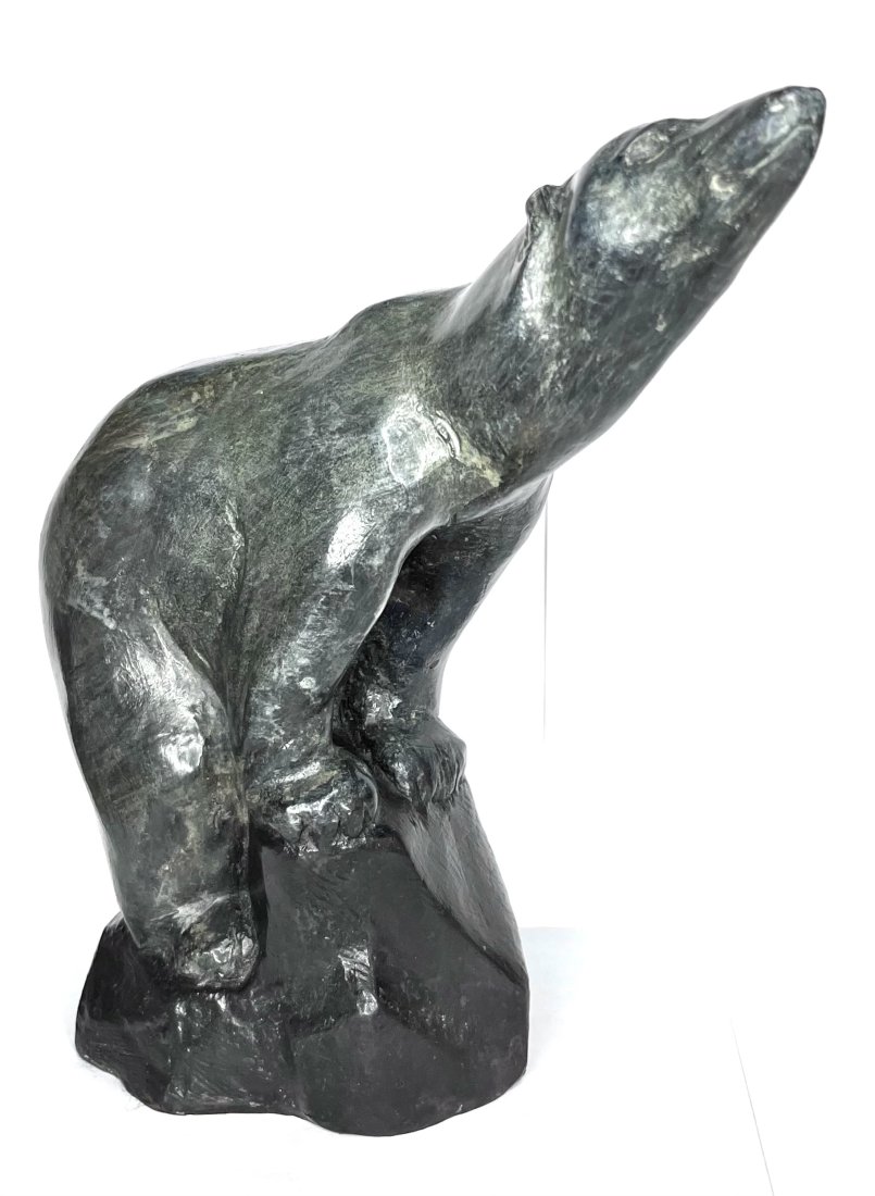 Rare bronze polar bear by Edwin Deming, c1925 (1 of 8)