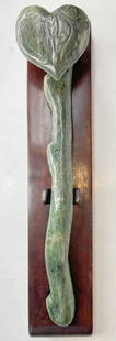 Chinese jade Ruyi scepter: Chinese jade Ruyi scepterLength: 12"