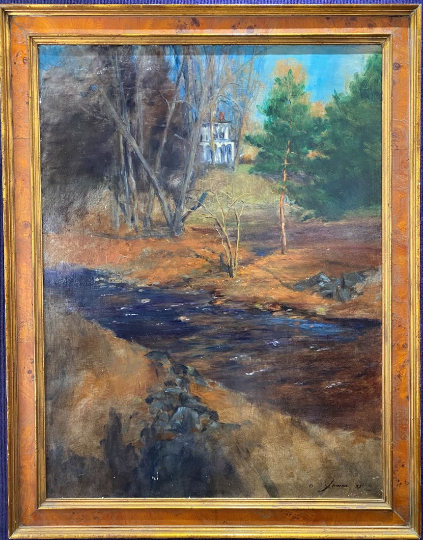 Large painting signed Jamica, d1988 (1 of 7)
