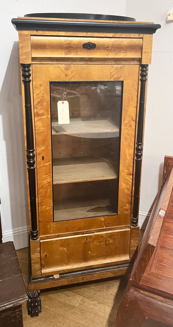 Biedermeier cabinet: Biedermeier cabinet 28.5"W x 20.5"D x 66"H