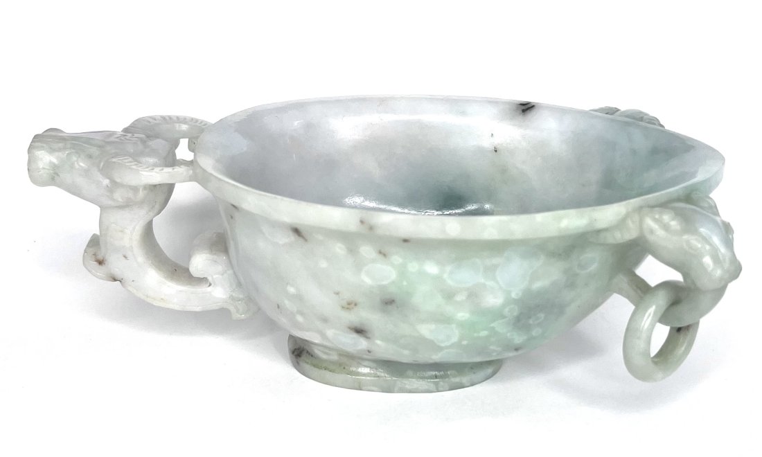 Chinese jade libation cup, c1900 (1 of 8)