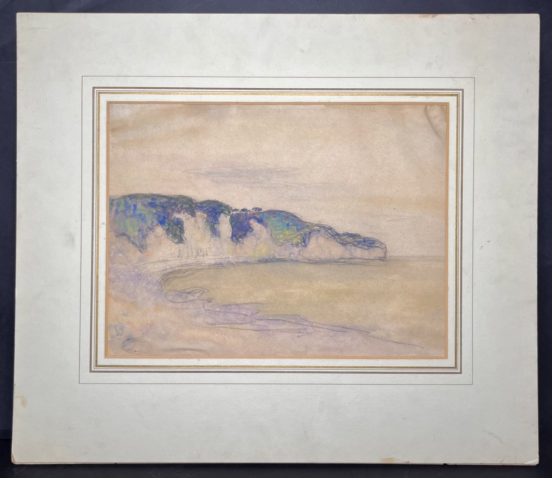 Watercolor of French coast by Gustave Loiseau, c1900 (1 of 7)
