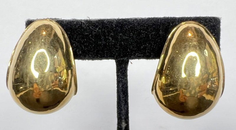 14k gold large earrings, 14.45 dwts (1 of 2)