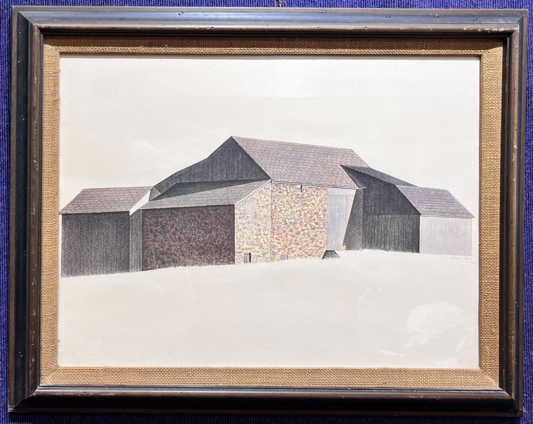 Lithograph by Charles Sheeler, Bucks County Barn, c1923 (1 of 6)