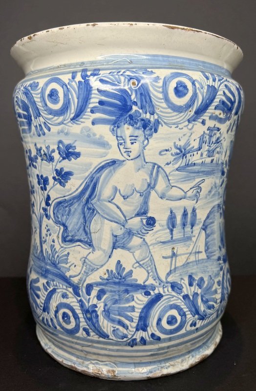 18thc hand-painted Italian ceramic vase (1 of 7)