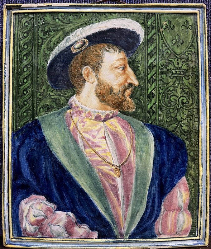 Ceramic tile by Arturo Minghetti after Titian, c1910 (1 of 6)
