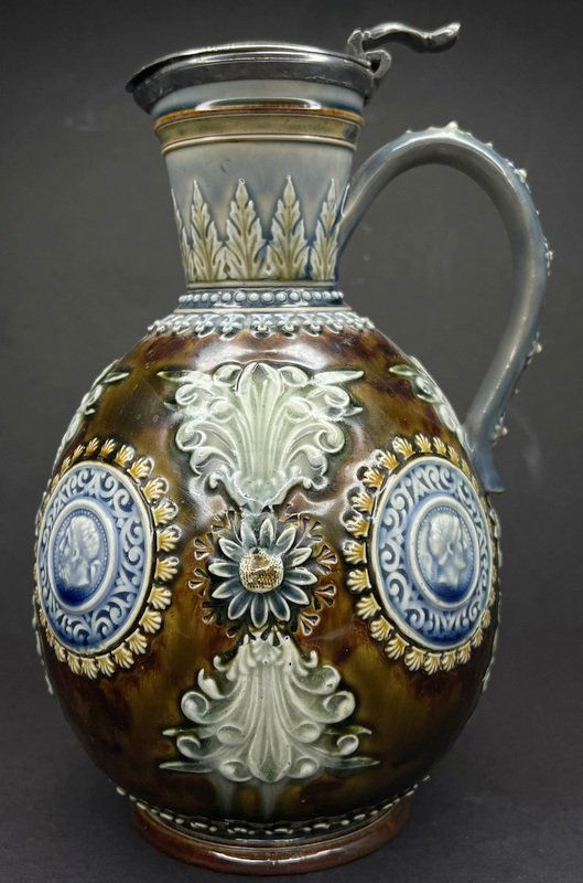 Royal Doulton brown glazed pitcher (1 of 8)