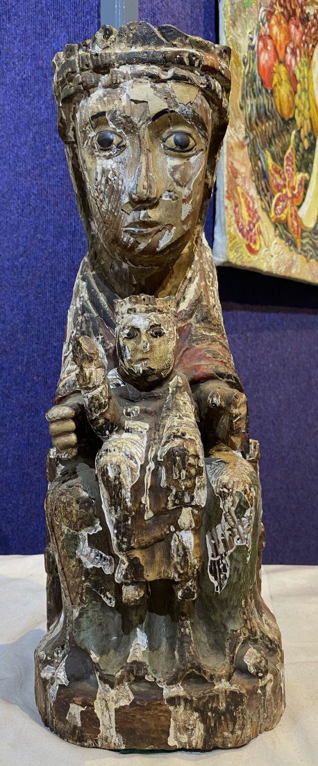 19thc wood carving, Mother and Child (1 of 8)