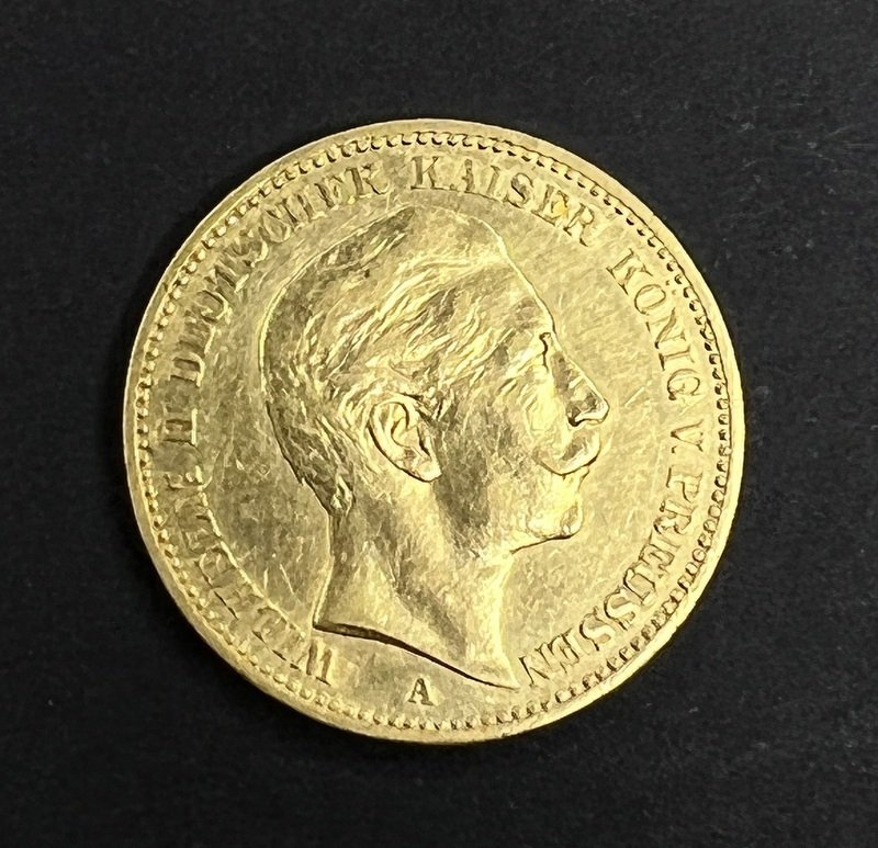 22k Gold coin, 20 mark Kaiser Konig, 5.1 dwts: 22k Gold coin, 20 mark Kaiser Konig, 5.1 dwts