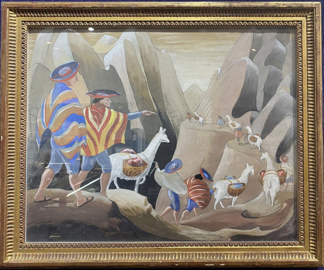Gouache of Peruvians by Ricardo Martinez, 1953 (1 of 4)
