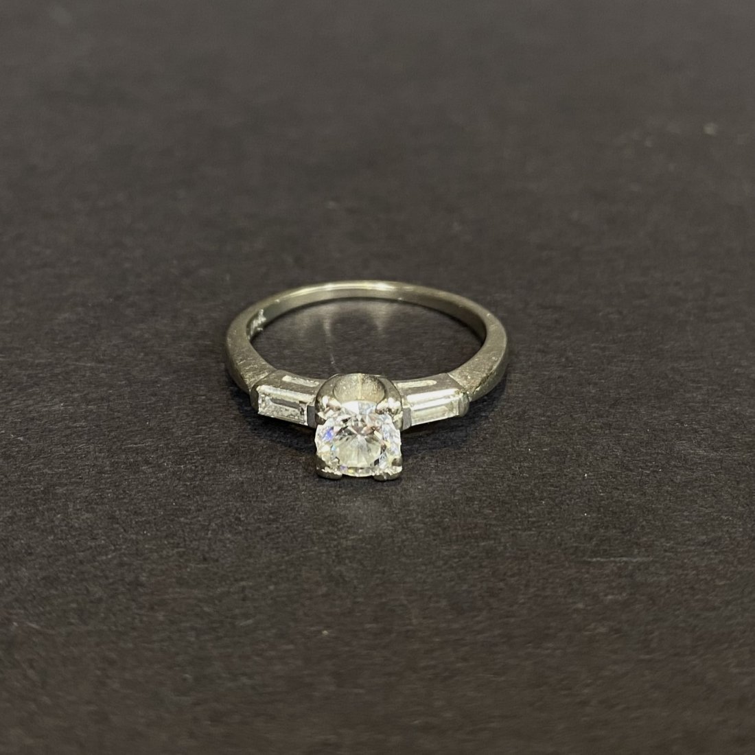 14k diamond ring, white gold, c1920, 1.5 dwts: 14k diamond ring, white gold, c1920, 1.5 dwts.-----------------------------------------Davids notes:I would say a .50ct G color VS1 diamond(estimated).