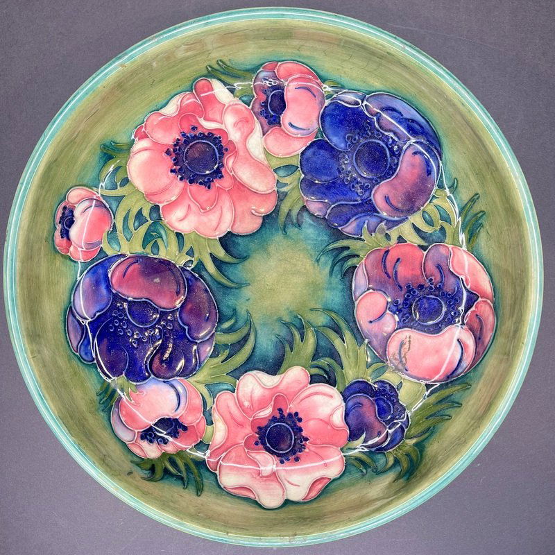 Floral bowl by William Moorcroft, c1930 (1 of 3)