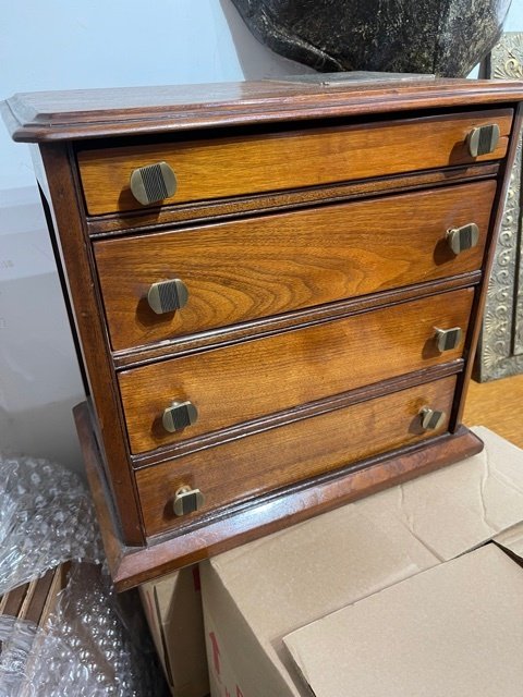 Small wood cabinet,c1920: Small wood cabinet, c1920.18 inches by 20 inches by 13 inches.