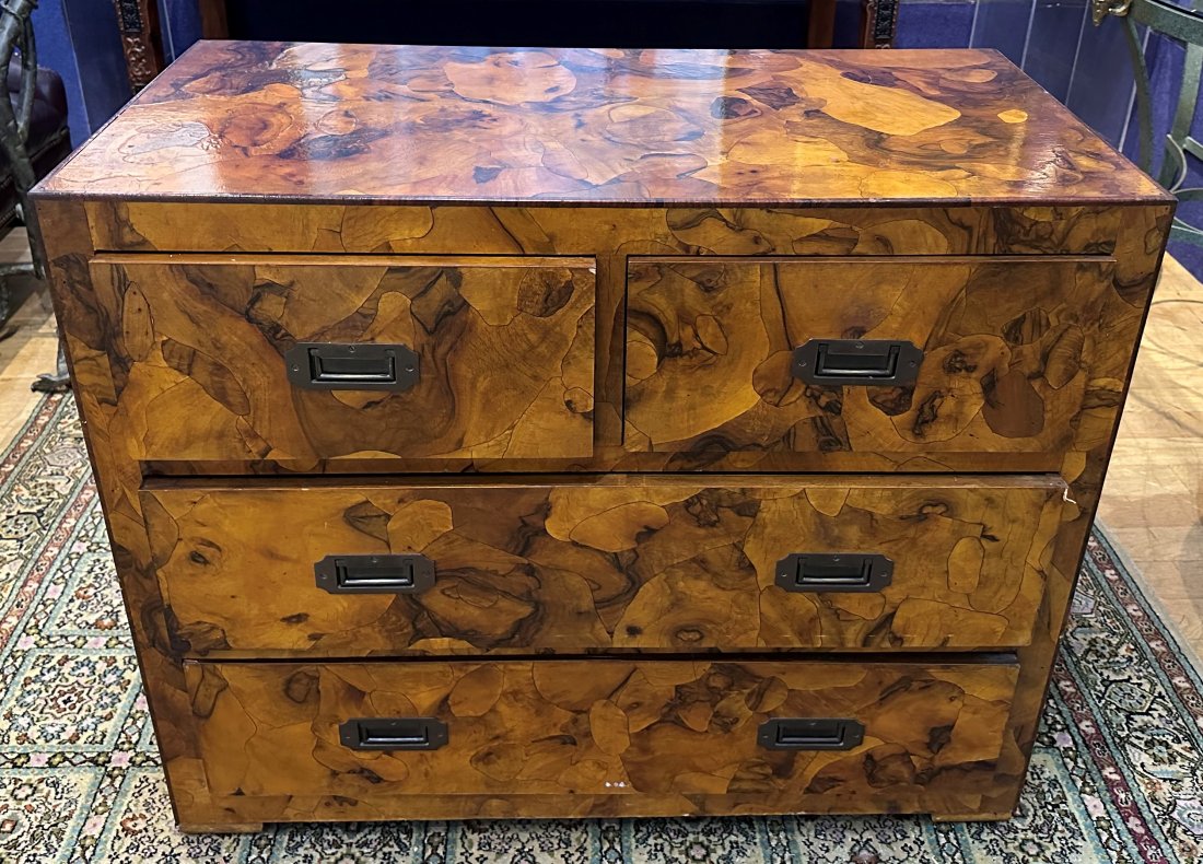 Asian cabinet, patchwork inlaid wood (1 of 5)