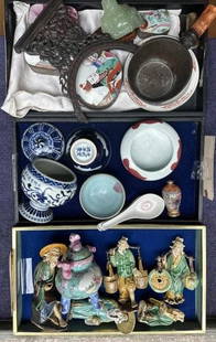 Misc. Chinese items (3 trays): Misc. Chinese items (3 trays)