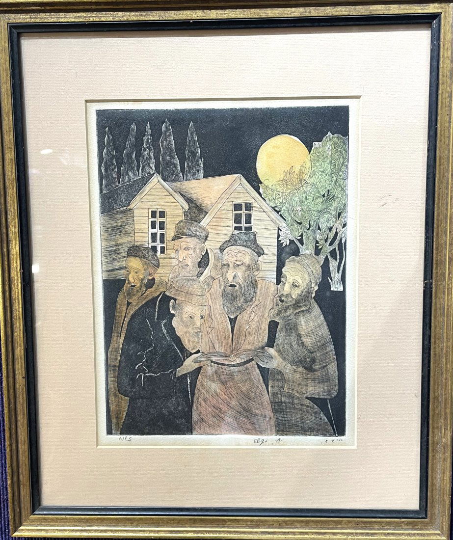 Amram Elgi print, Scripture Reading, 1999 (1 of 3)