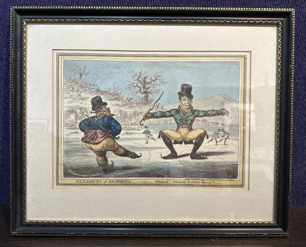 Elements of Skating print by James Gillray, 1805 (1 of 6)
