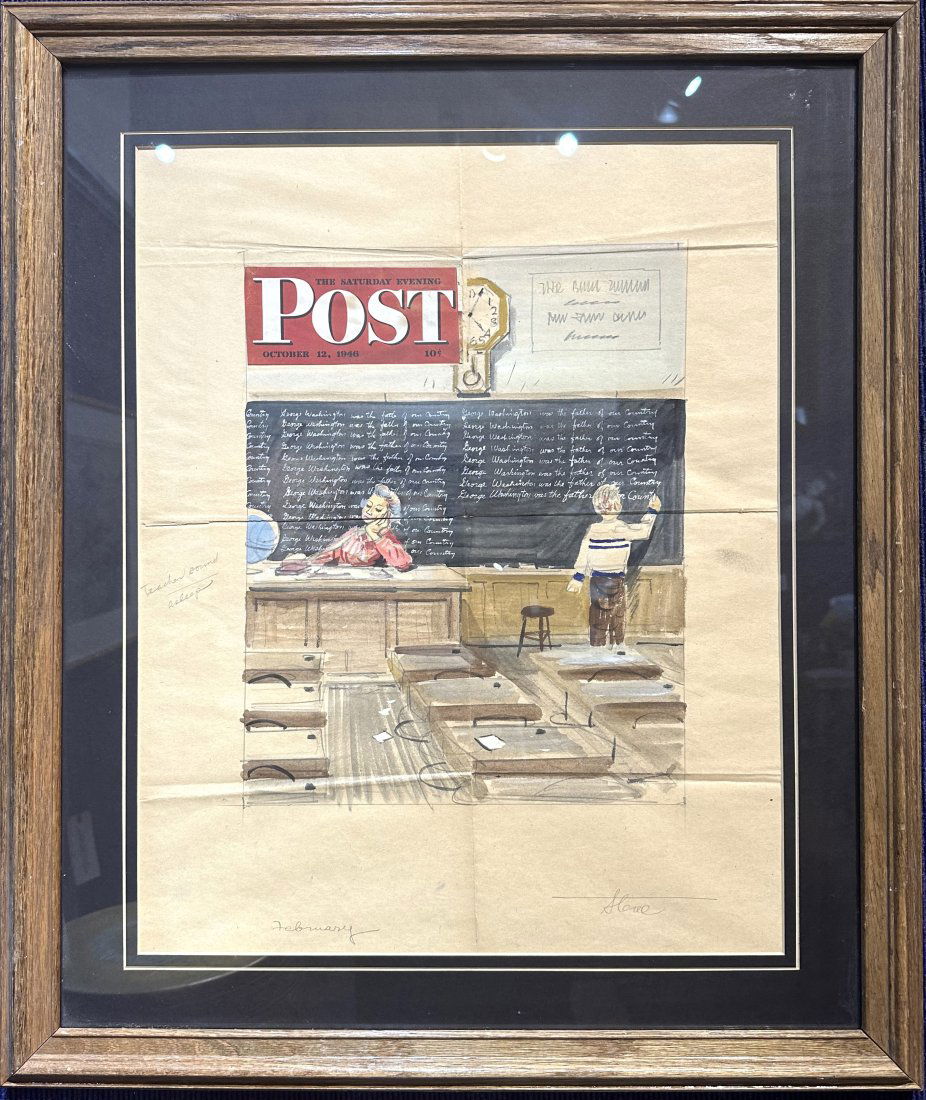 Saturday Evening Post cover sketch, 1946 (1 of 9)