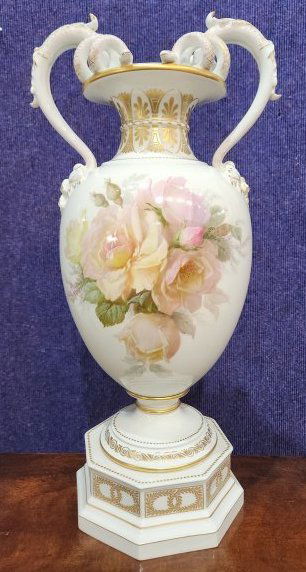 Large KPM vase with snake handles (1 of 5)