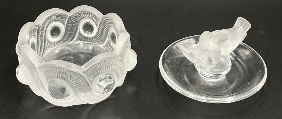 Two Lalique glass items, signed, France (1 of 6)