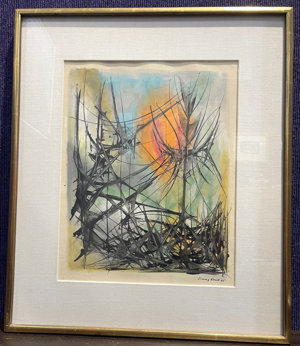 Jimmy Ernst, Spacegraph IV, oil on paper, Gallery label, 1965 (1 of 8)